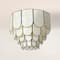 Hello Honey® 14" Round 4-Tier Capiz & Metal Flush Mount Ceiling Light